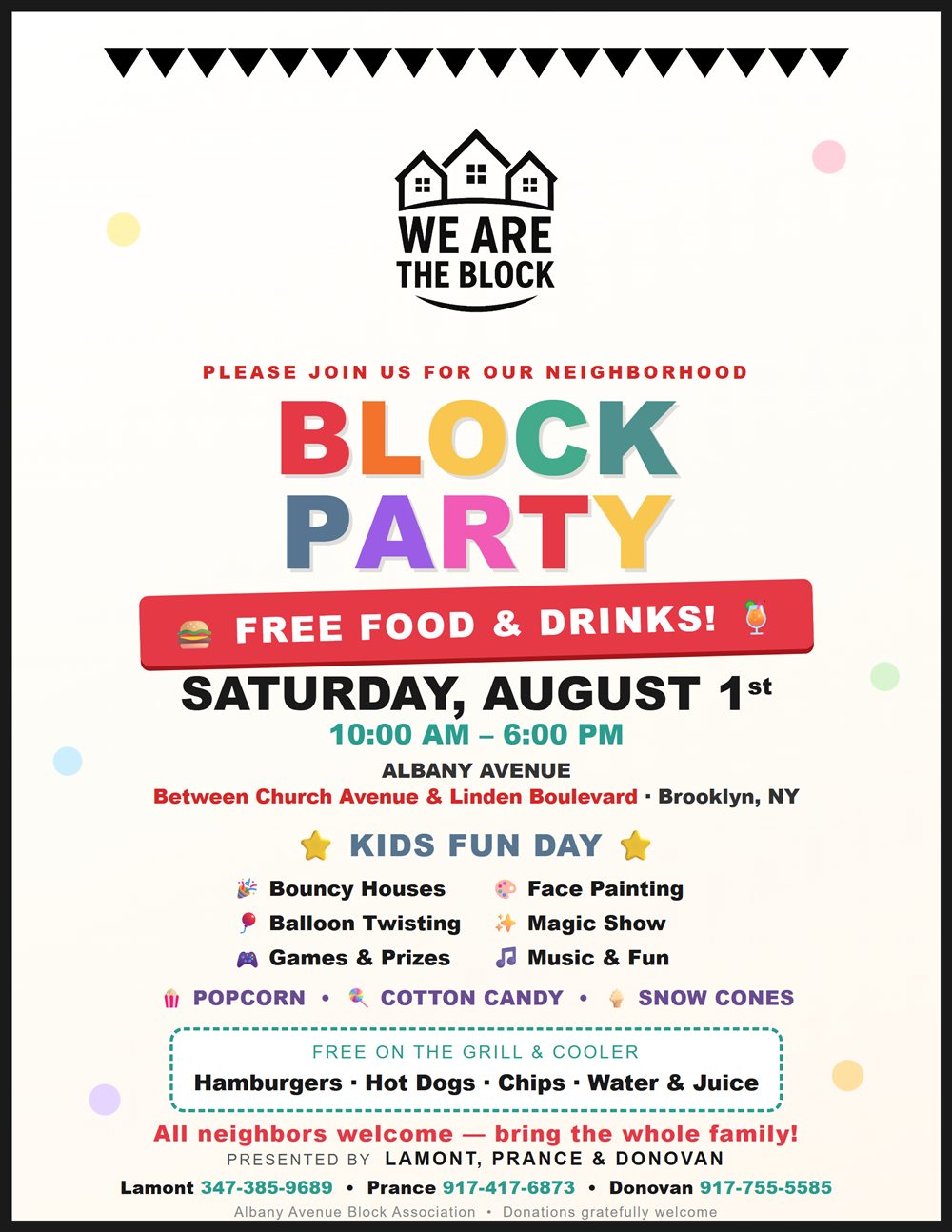 Albany Avenue Block Party 2026 flyer